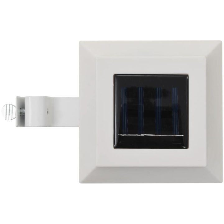Sollampa LED set 6 st fyrkantig 12 cm vit vidaXL – bild 5
