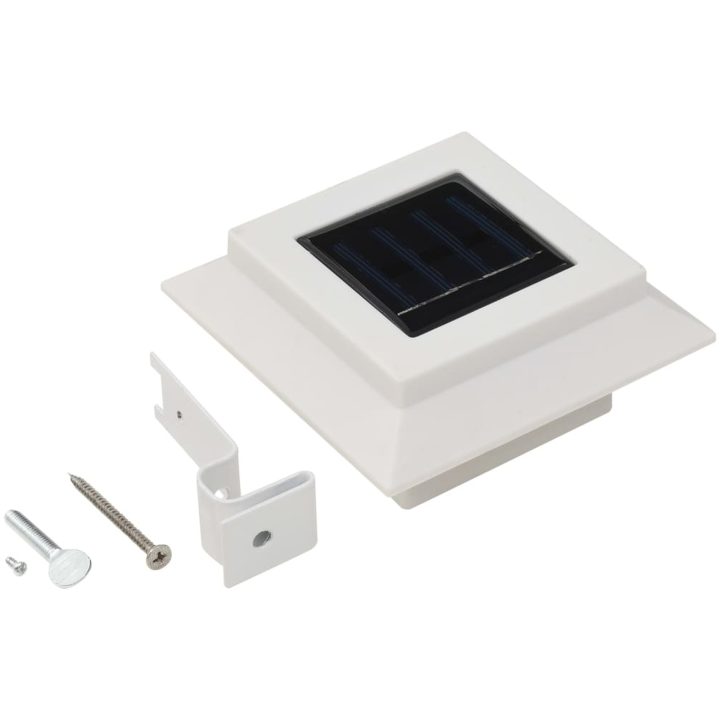 Sollampa LED set 6 st fyrkantig 12 cm vit vidaXL – bild 6