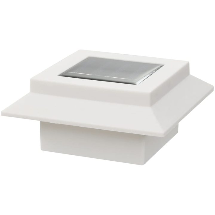 Sollampa LED set 6 st fyrkantig 12 cm vit vidaXL – bild 9