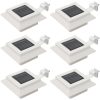 Sollampa LED set 6 st fyrkantig 12 cm vit vidaXL – miniatyr 1