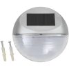 Sollampa vägg LED set 12 st rund silver vidaXL – miniatyr 2