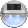 Sollampa vägg LED set 12 st rund silver vidaXL – miniatyr 6