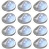 Sollampa vägg LED set 12 st rund silver vidaXL – miniatyr 1