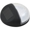 Sollampa vägg LED set 12 st rund svart vidaXL – miniatyr 3