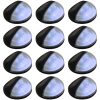 Sollampa vägg LED set 12 st rund svart vidaXL – miniatyr 1