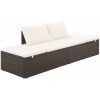Solsäng 195x60 cm konstrotting brun vidaXL – miniatyr 2