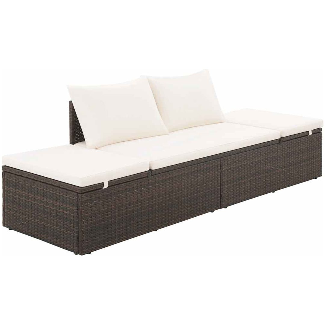 Solsäng 195x60 cm konstrotting brun vidaXL – bild 2