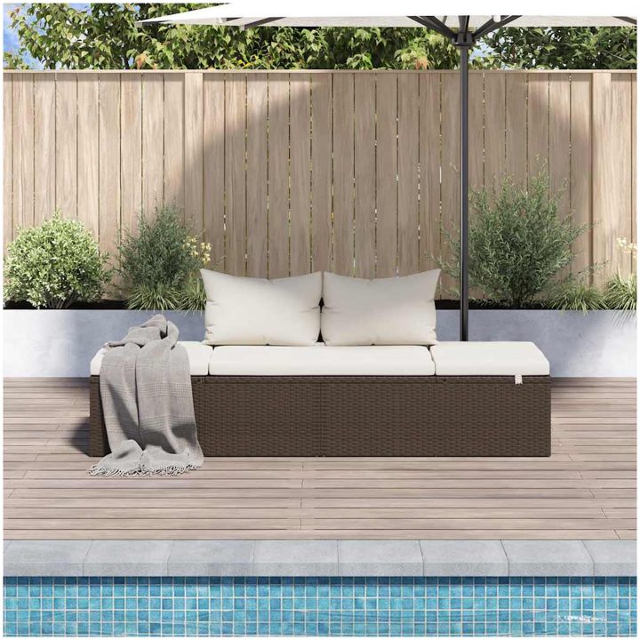 Solsäng 195x60 cm konstrotting brun vidaXL – bild 3