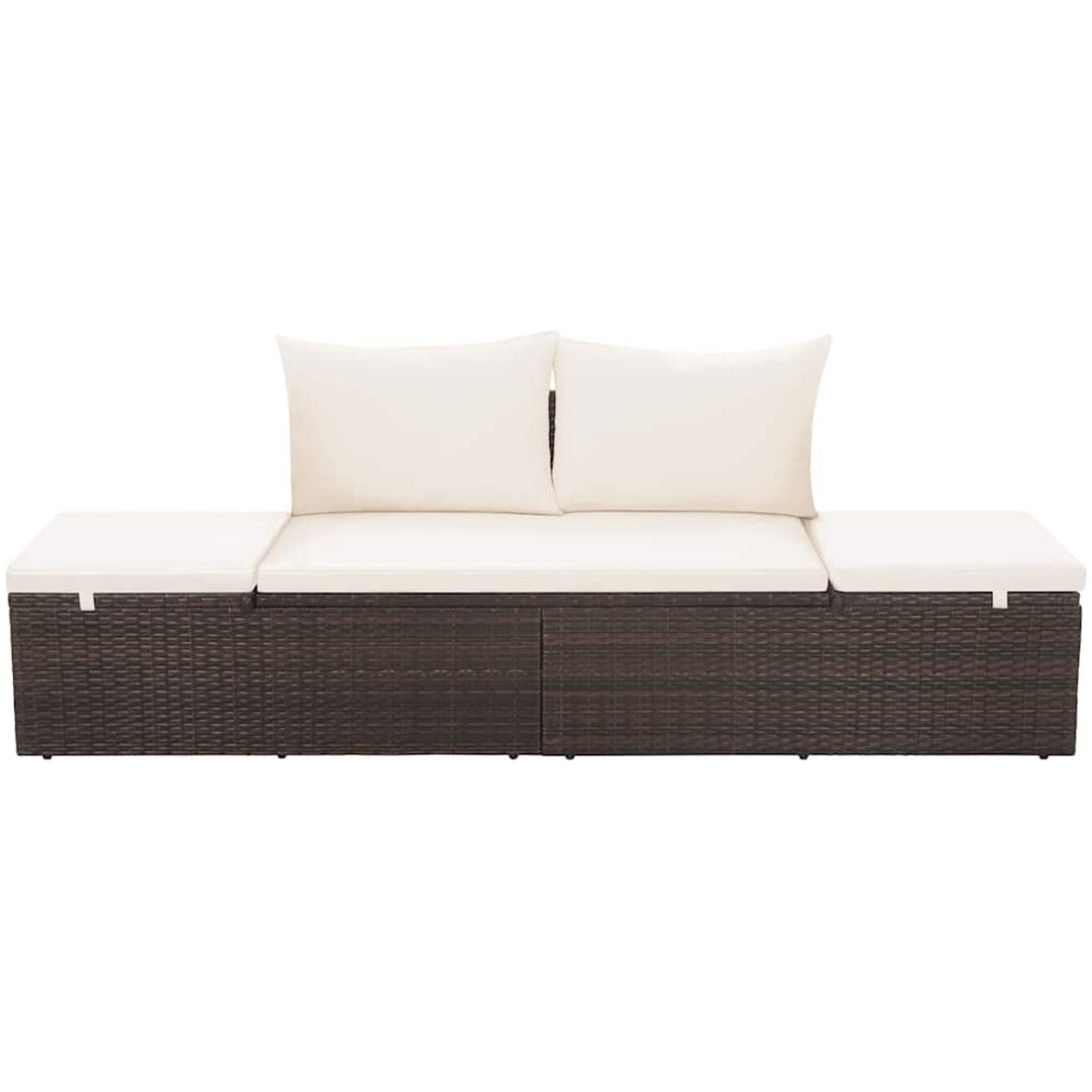Solsäng 195x60 cm konstrotting brun vidaXL – bild 4
