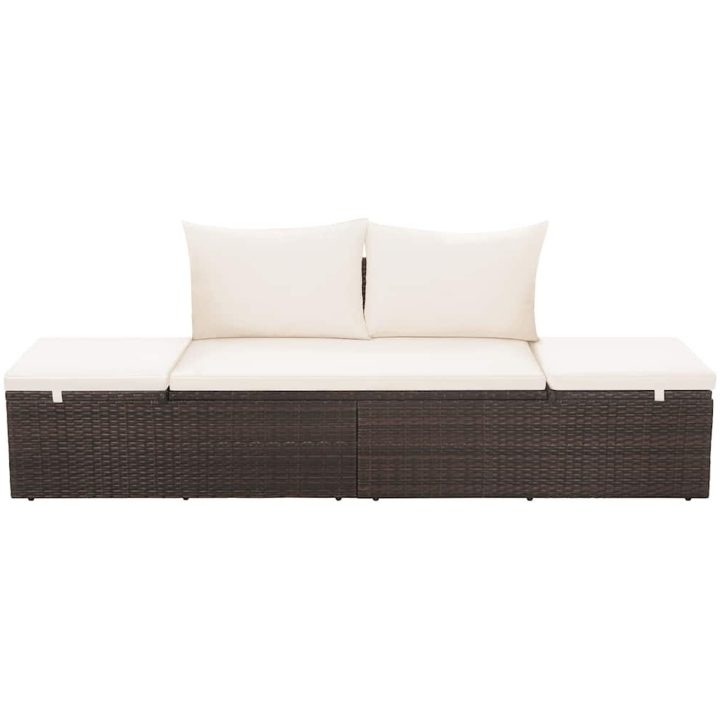 Solsäng 195x60 cm konstrotting brun vidaXL – bild 4