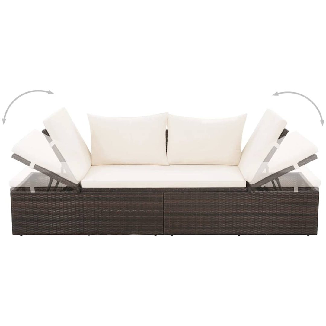 Solsäng 195x60 cm konstrotting brun vidaXL – bild 5