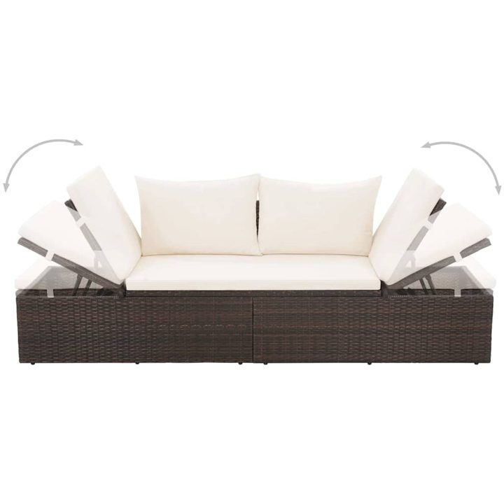 Solsäng 195x60 cm konstrotting brun vidaXL – bild 5