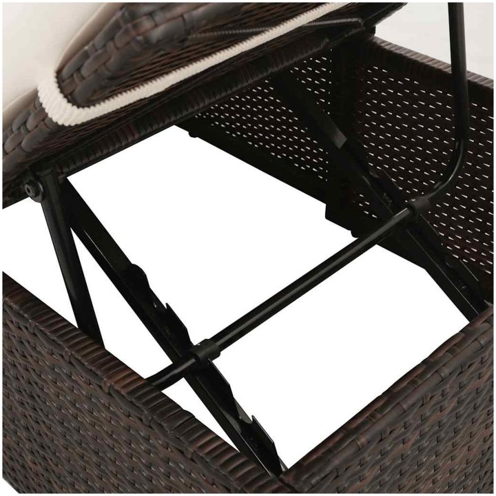 Solsäng 195x60 cm konstrotting brun vidaXL – bild 6