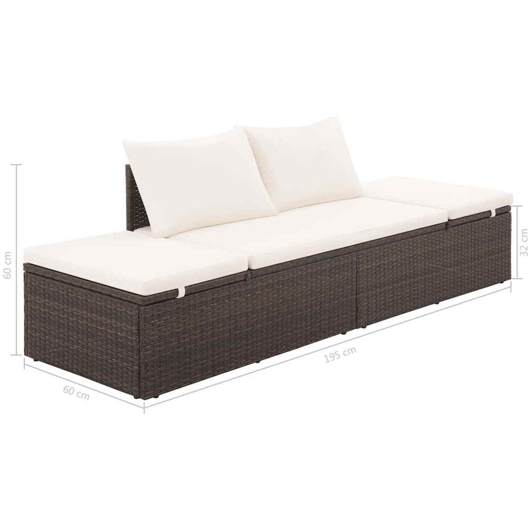Solsäng 195x60 cm konstrotting brun vidaXL – bild 7