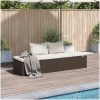 Solsäng 195x60 cm konstrotting brun vidaXL – miniatyr 1
