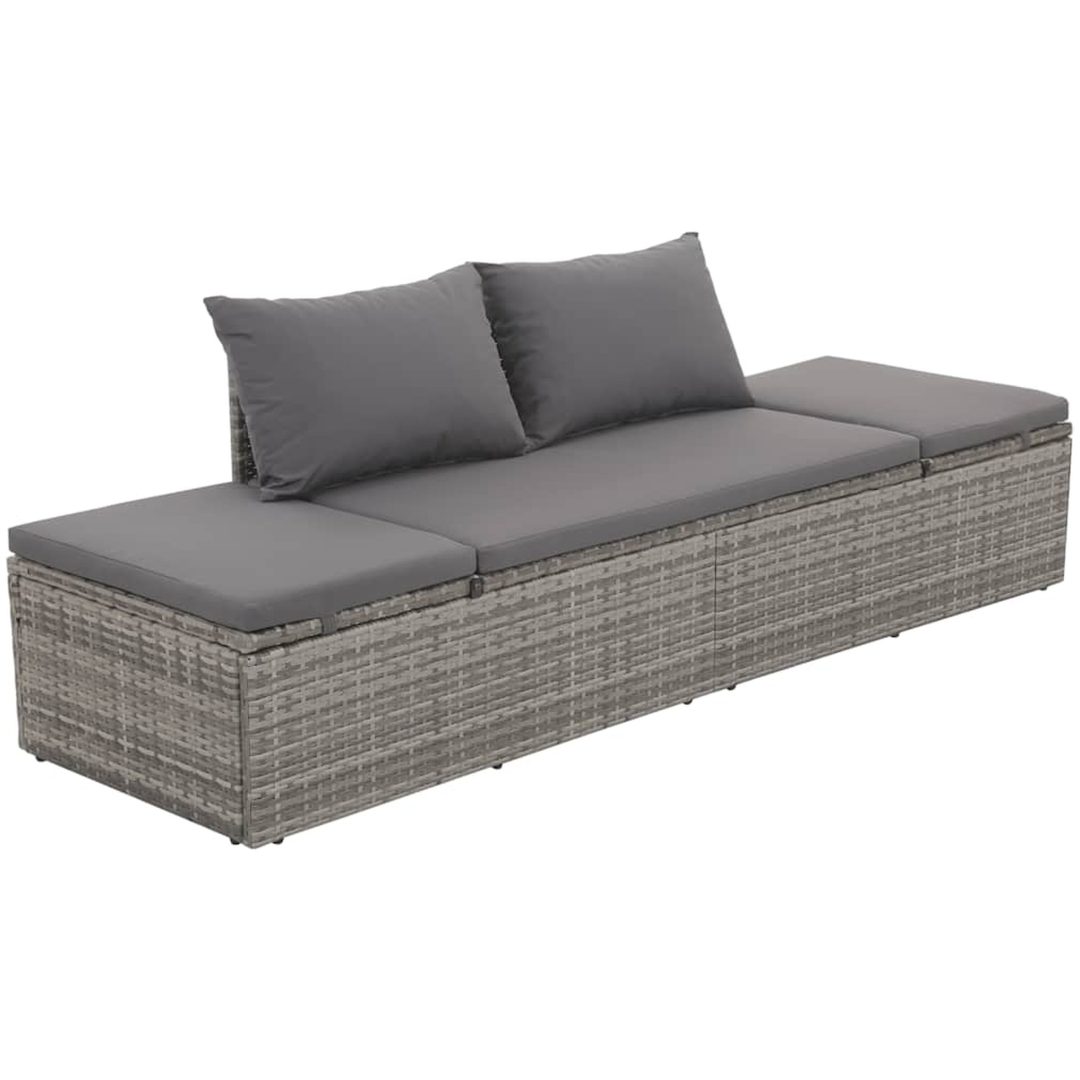 Solsäng 195x60 cm konstrotting grå vidaXL – bild 2