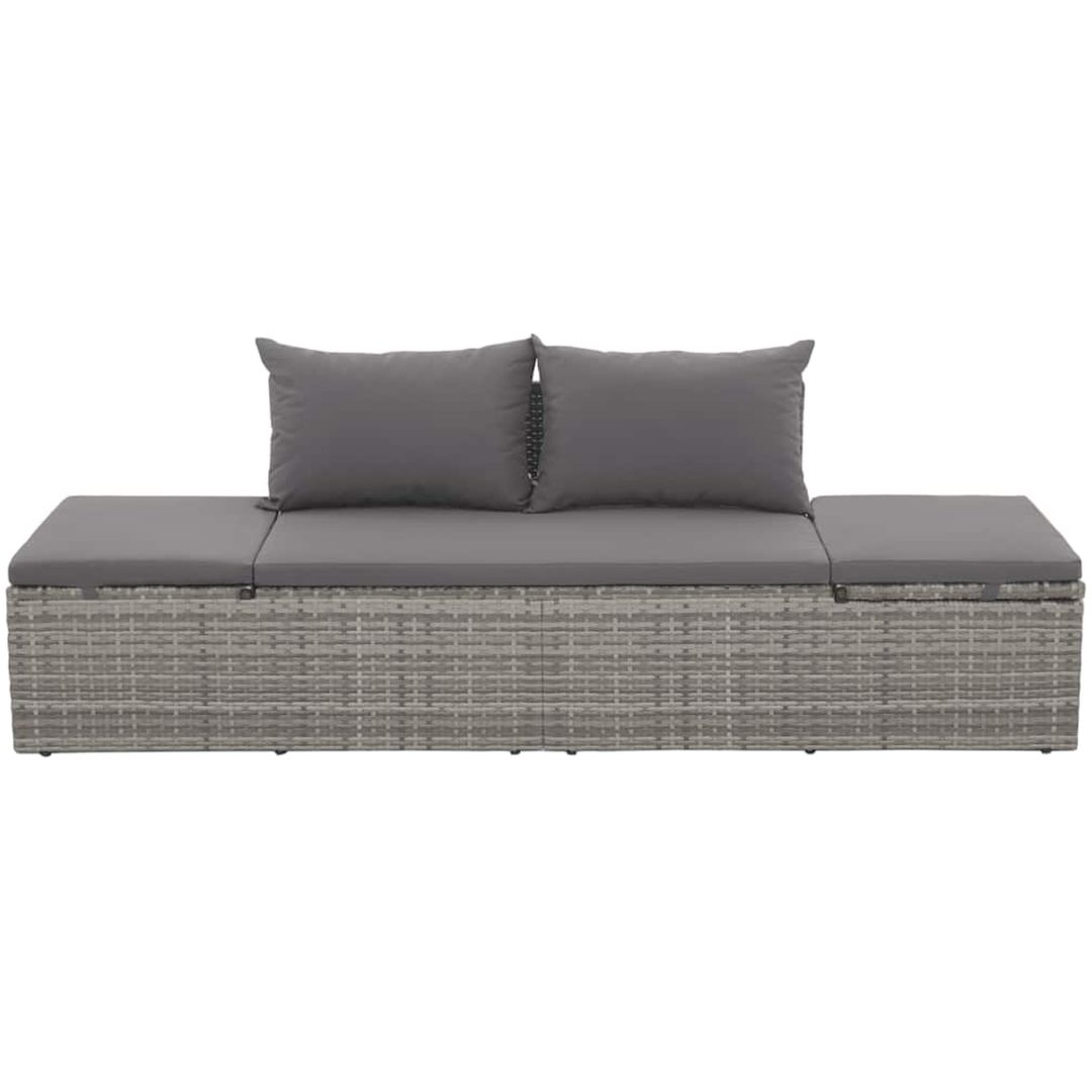 Solsäng 195x60 cm konstrotting grå vidaXL – bild 4