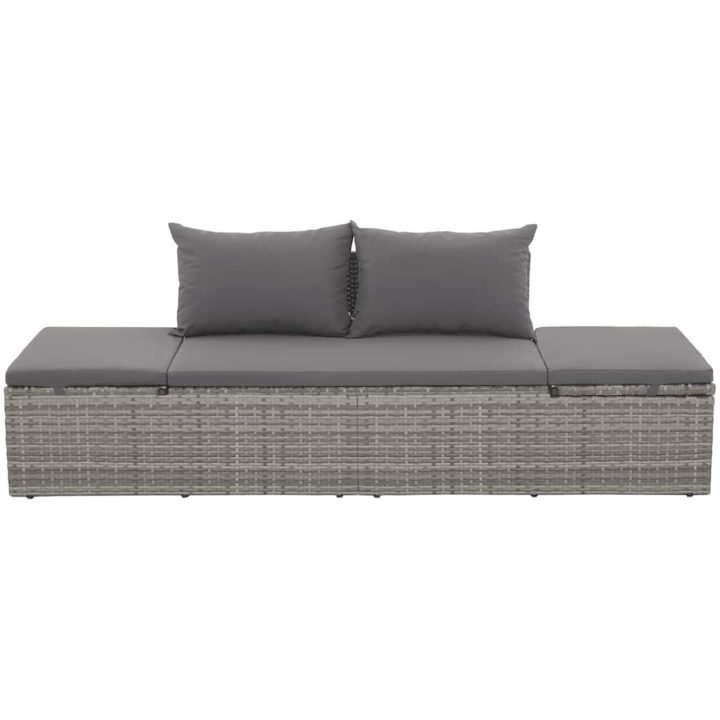Solsäng 195x60 cm konstrotting grå vidaXL – bild 4