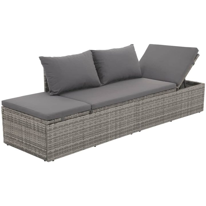 Solsäng 195x60 cm konstrotting grå vidaXL – bild 5