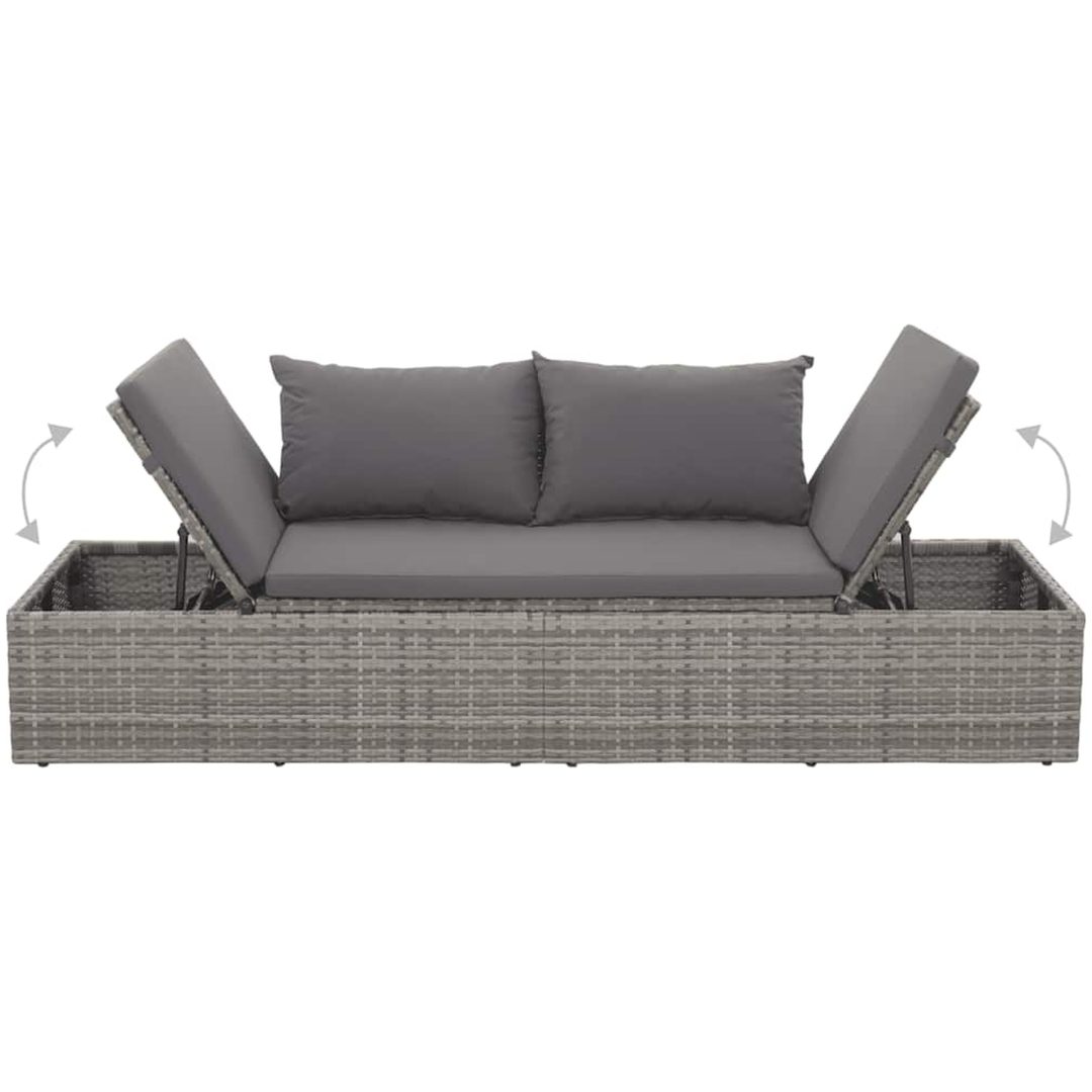 Solsäng 195x60 cm konstrotting grå vidaXL – bild 6