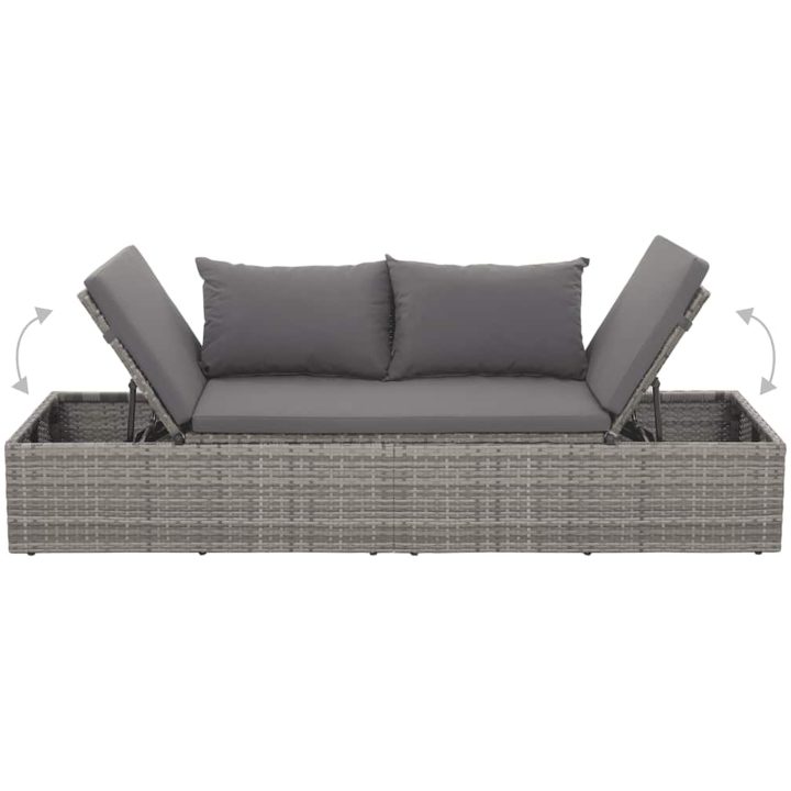 Solsäng 195x60 cm konstrotting grå vidaXL – bild 6