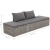 Solsäng 195x60 cm konstrotting grå vidaXL – miniatyr 8
