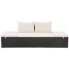 Solsäng 195x60 cm konstrotting svart vidaXL – miniatyr 4