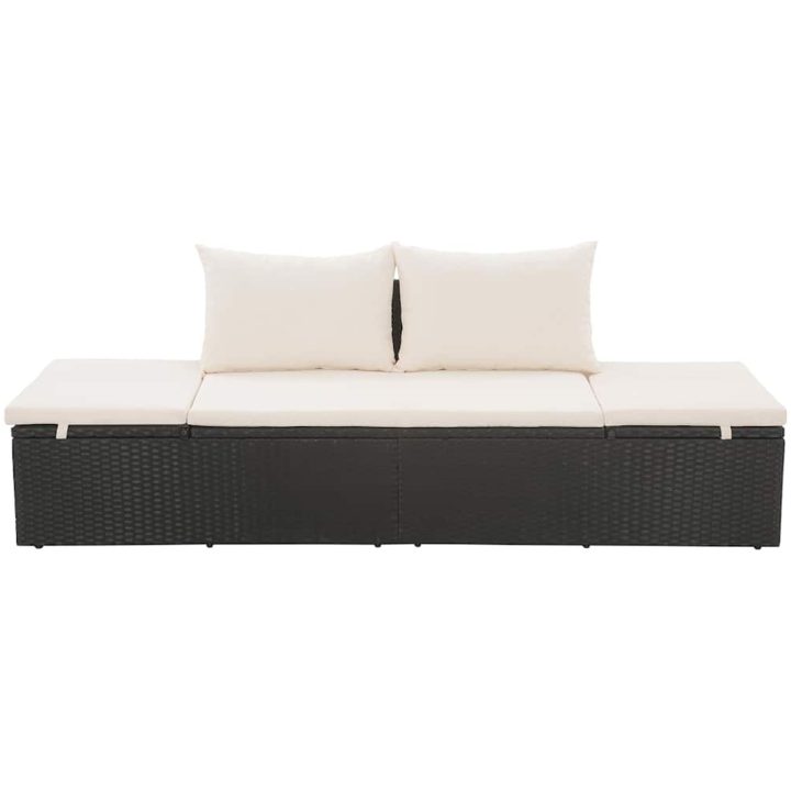 Solsäng 195x60 cm konstrotting svart vidaXL – bild 4