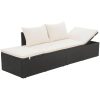 Solsäng 195x60 cm konstrotting svart vidaXL – miniatyr 5