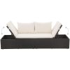 Solsäng 195x60 cm konstrotting svart vidaXL – miniatyr 6