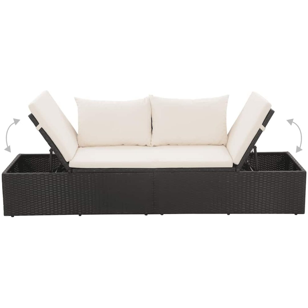 Solsäng 195x60 cm konstrotting svart vidaXL – bild 6