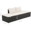 Solsäng 195x60 cm konstrotting svart vidaXL – miniatyr 8