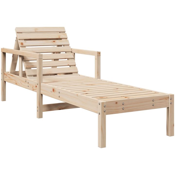 Solsäng 199,5x62x55 cm massiv furu vidaXL – bild 7
