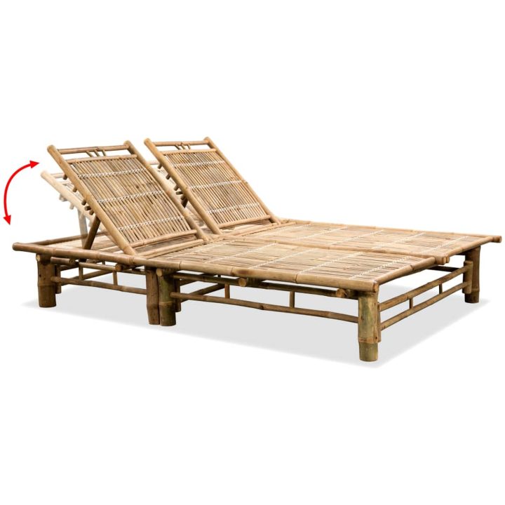Solsäng 2 personer bambu vidaXL – bild 4
