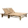 Solsäng 2 personer bambu vidaXL – miniatyr 1