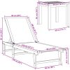 Solsäng 2 st med bord blå massivt akaciaträ och textilene vidaXL – miniatyr 10