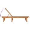 Solsäng 2 st med bord taupe massivt akaciaträ och textilene vidaXL – miniatyr 5