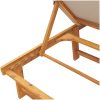 Solsäng 2 st med bord taupe massivt akaciaträ och textilene vidaXL – miniatyr 6