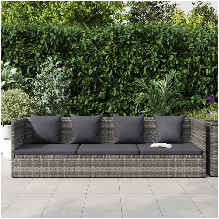Solsäng 200x60 cm konstrotting grå vidaXL – bild 3