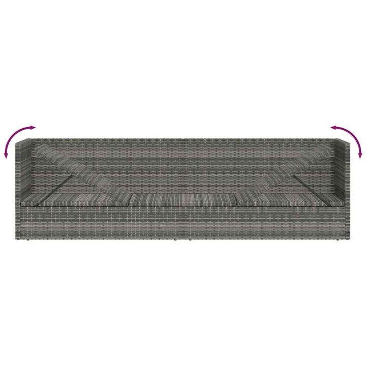 Solsäng 200x60 cm konstrotting grå vidaXL – bild 9