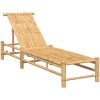 Solsäng 55x199x30 cm bambu vidaXL – miniatyr 2