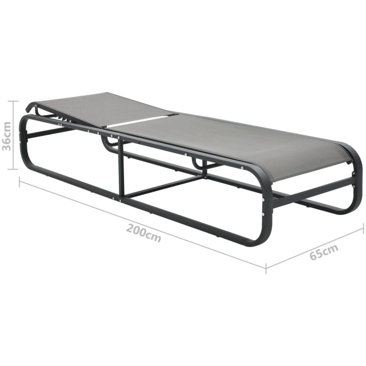 Solsäng aluminium och textilene vidaXL – bild 8