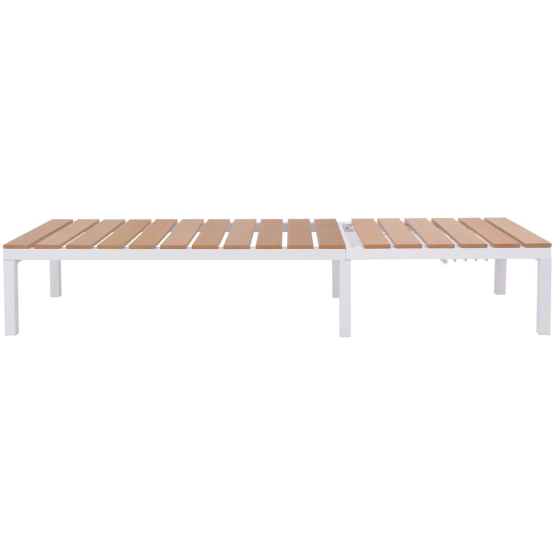 Solsäng aluminium och WPC brun vidaXL – bild 5
