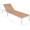 Solsäng aluminium och WPC brun vidaXL – miniatyr 8