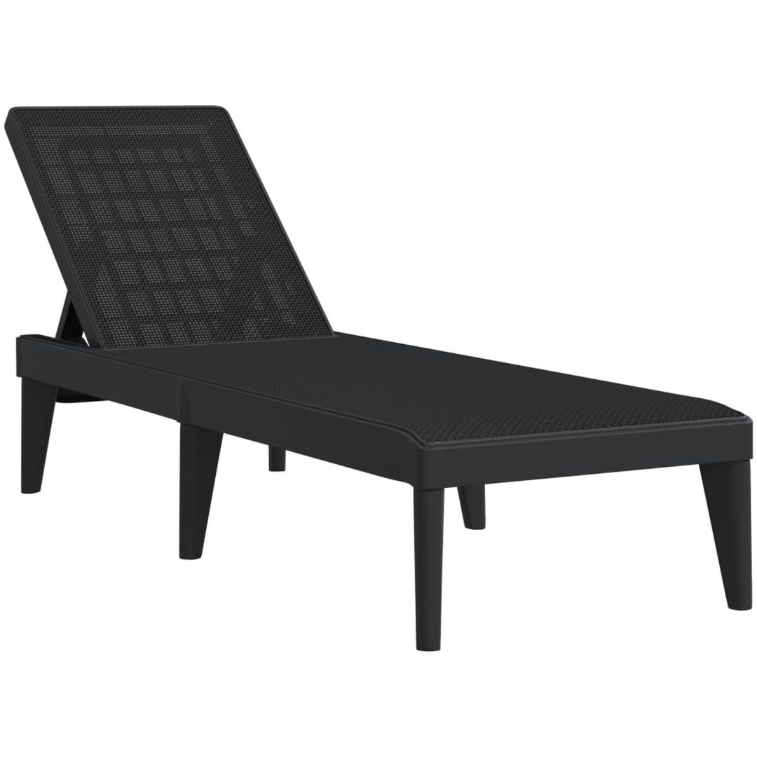 Solsäng antracit 186x60x29 cm PP vidaXL – bild 2