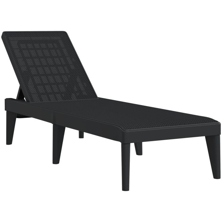 Solsäng antracit 186x60x29 cm PP vidaXL – bild 2