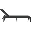 Solsäng antracit 186x60x29 cm PP vidaXL – miniatyr 5
