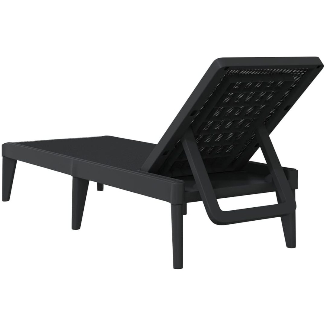 Solsäng antracit 186x60x29 cm PP vidaXL – bild 6