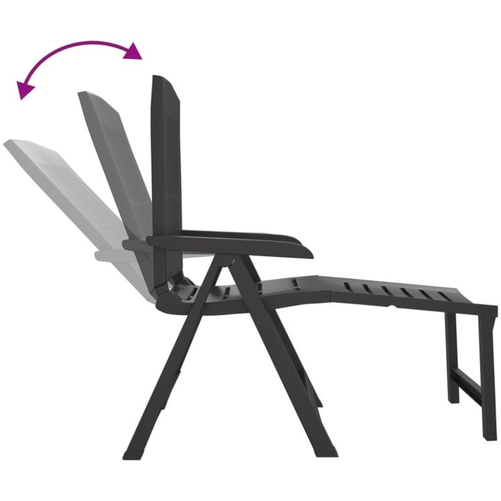 Solsäng antracit plast vidaXL – bild 6