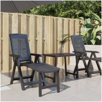 Solsäng antracit plast vidaXL